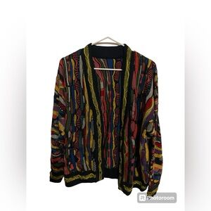 V neck multicolored cardigan